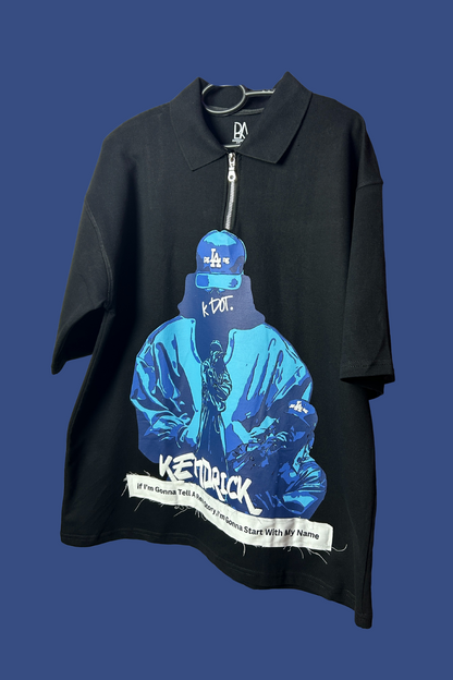 Kendrick Lamar "Not Like Us" Collar Oversized T-Shirt – Limited Edition