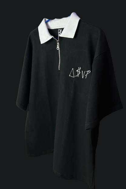 A$AP Rocky Collar Oversized T-Shirt – Exclusive Hip-Hop Streetwear