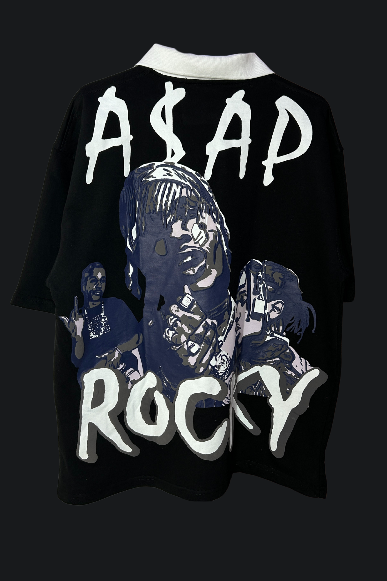 A$AP Rocky Collar Oversized T-Shirt – Exclusive Hip-Hop Streetwear