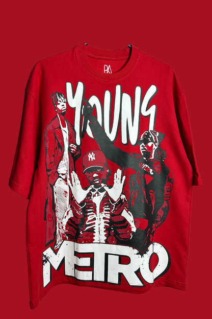 Young Metro Oversized T-Shirt – Trap Music & Hip-Hop Culture Tribute