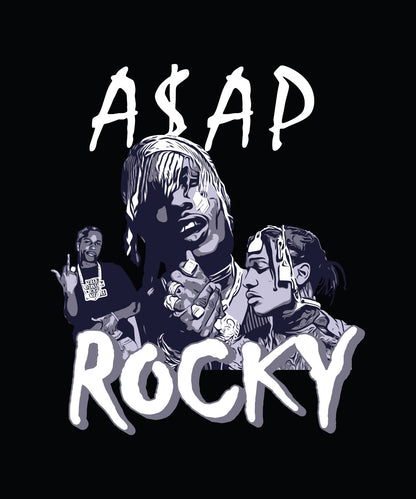 A$AP Rocky Collar Oversized T-Shirt – Exclusive Hip-Hop Streetwear